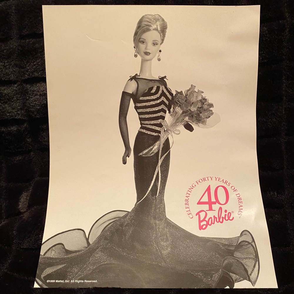 1999 40th Anniversary Barbie Advertising Picture Original!!